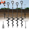 Phopich 18''/30" Long Ground Anchor, Heavy Duty Earth Anchors Ground Anchors Screw in Kit with T-Handle Hex Wrench for Camping Tent, Swing Sets,