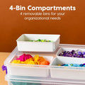 IRIS USA 9 Qt. Plastic Storage Bins with Lids, 1 Pack, Craft Storage Container, Sensory Bin, Organizing Containers for Home, Office & Art