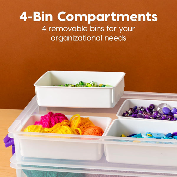 IRIS USA 9 Qt. Plastic Storage Bins with Lids, 1 Pack, Craft Storage Container, Sensory Bin, Organizing Containers for Home, Office & Art