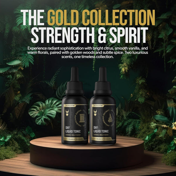 The Beard Struggle - Day Liquid Tonic Beard Oil - Silver Collection (Alfheim'S Forests) - Beard Oil for Men - Moisturize, Softens Hair, Reduces