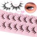 Manga Lashes Natural Look False Eyelashes Anime Lashes Mink Wispy Fluffy Spiky 3D Volume Eyelashes Pack Korean Japanese Asian Cosplay Fake