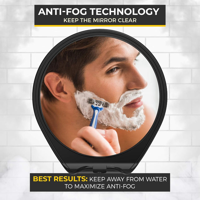 HONEYBULL Shower Mirror Fogless for Shaving - with Suction, Razor Holder for Sho