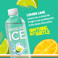 Sparkling Ice, Lemon Lime Sparkling Water, Zero Sugar Flavored Water, with Vitamins and Antioxidants, Low Calorie Beverage, 17 Fl Oz (Pack of 12)