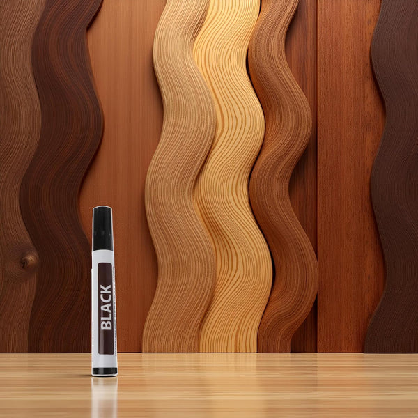 Black Furniture Repair Wood Cabinet Floor Touch Up Markers Scratch Filler Remover - Mahogany Wood Polish and Care Wood Floor Markers Repair Kit(ZS295)