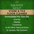 Granite Gold Stone and Tile Floor Cleaner - No-Rinse Deep Cleaning Granite, Marble, Travertine, Ceramic Solution - 32 Ounces (Packaging May Vary)