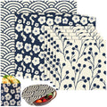 9 Pack Japanese Reusable Beeswax Wraps for Food Eco-Friendly Beeswax Wraps Bread Sandwich Wrapper Organic Sustainable Zero Waste Reusable