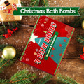SeasonBliss Christmas Bath Bombs Set, Shower Bombs, Stocking Stuffer, 4 PCS Handmade Bubble Bath with Gingerbread & Christmas Tree & Candy Cane &