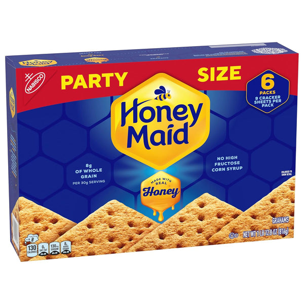 HONEY MAID Graham Crackers, Lunch Snacks, Party Size, 28.8 oz 28.8 Ounce (Pack of 1)