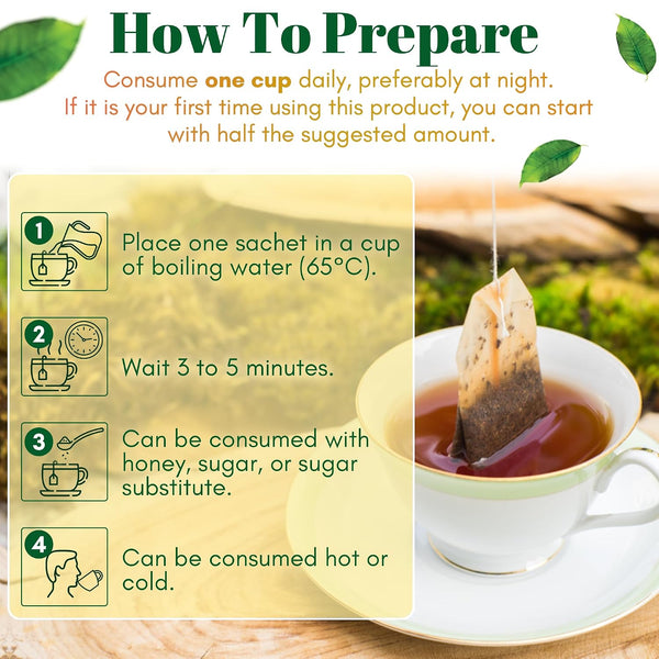 GN + VIDA Pinalim Tea | Pineapple Herbal Tea Blend with Red Tea, Green Tea, White Tea & Senna Leaf | Caffeine Free | Twin Pack (2 x 30 Tea Bags)