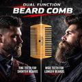 Beard Straightener Grooming Kit for Men, Beard Growth Kit, Wash, Brush & Comb, Unscented Growth Oil, All Natural Sandalwood Balm, Conditioner,