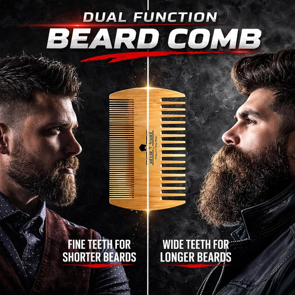 Beard Straightener Grooming Kit for Men, Beard Growth Kit, Wash, Brush & Comb, Unscented Growth Oil, All Natural Sandalwood Balm, Conditioner,