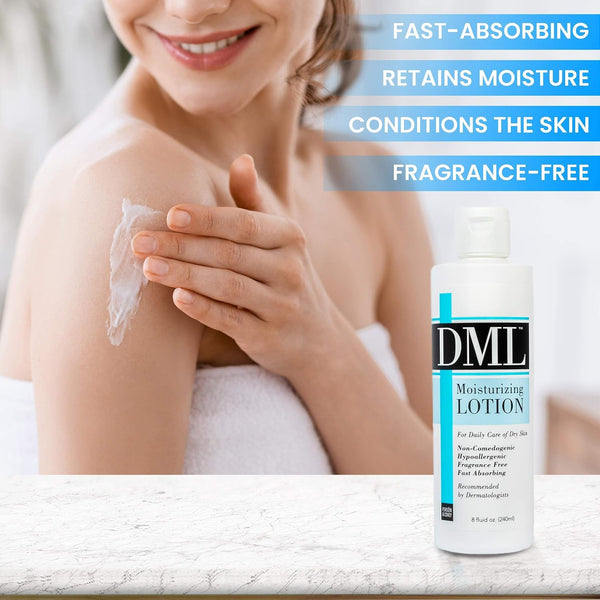 Dml Moisturizing Lotion, Fragrance Free - 8 Oz Unscented 8 Ounce