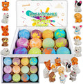 Bath Bombs for Kids with Toys inside for Girls Boys - 12 Set Surprise Bubble Bath Fizzies, Colorful Handmade Kids Safe and Gentle Spa Bath Fizz