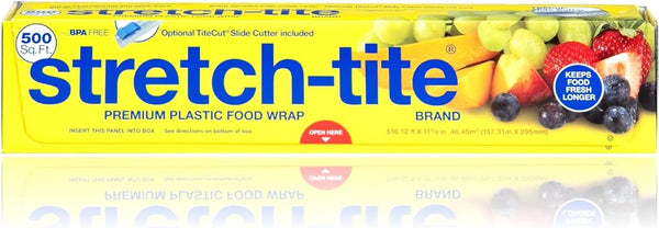 Premium Plastic Food Wrap, 500 Sq. Ft., 516.12-Ft. X 11.5/8-Inch