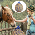 Fabbay 4 Pcs Slow Feed Hay Net Feeder Hay Bag for Horses Slow Feeder 40 Inch Length with 2 Inch Holes Hanging Horse Feed Net for Goat Cattle