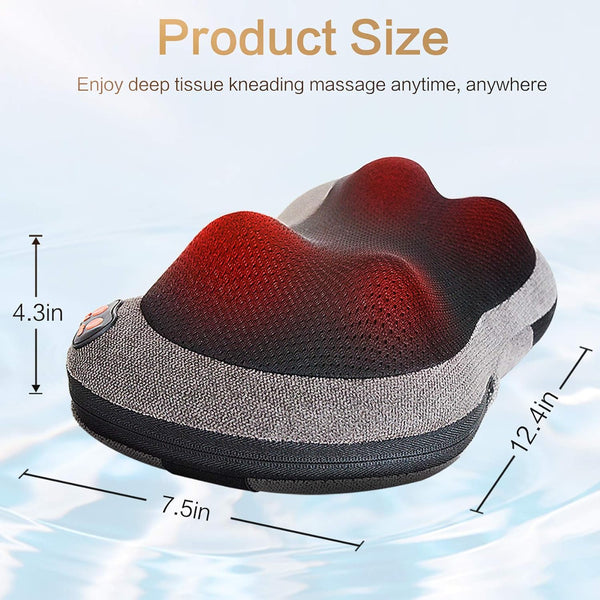 Papillon Shiatsu Back and Neck Massager with Heat, Deep Tissue Kneading,Electric Massage Pillow for Back,Shoulders,Legs,Foot,Body Muscle Pain