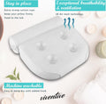 Luxury Bath Pillow for Tub - Non-Slip and Extra-Thick, Head, Neck, Shoulder and Back Support. Soft and Large Comfort Bathtub Pillow Cushion