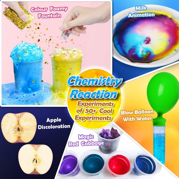 UNGLINGA 50+ Science Lab Experiments Kit for Kids, STEM Activities science kits with 50+ experiments