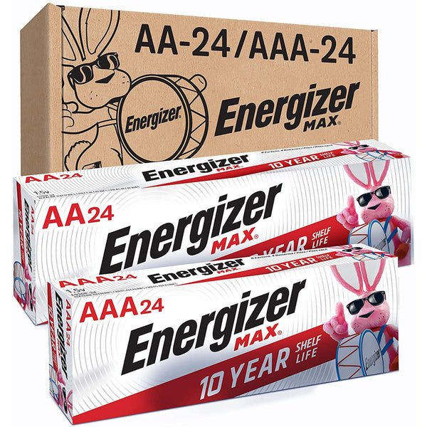 Energizer AA and AAA Batteries, 48 Count, Combo Pack Contains 24 Max Double A and 24 Max Triple A Batteries AA/AAA Combo