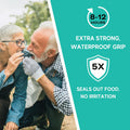 Extra Strong Denture Adhesive Cream, 12 Hour Hold Dental Glue, Waterproof, Zinc & Fluoride Free, Easy Apply Nozzle, Seals Food Out for Comfort,
