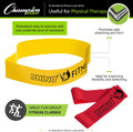 Champion Sports Stretch Loop Bands for Men and Women, Light to Heavy Resistance - Durable Fitness Band for Strength Training, Stretching,