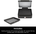 Ninja Griddle and Indoor Grill, 14’’, Electric Grill, For Steak, Burgers, Salmon, Veggies, and More, Pancake Griddle, Nonstick, Dishwasher Safe,