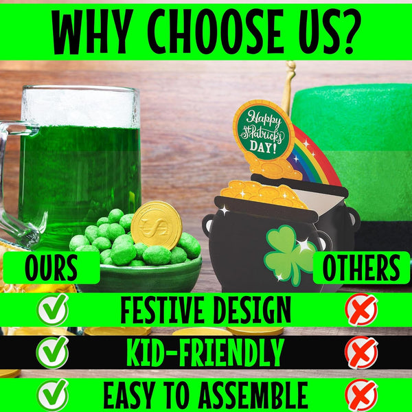 Fun Express ST PATS POT of GOLD TREAT BOX - Party Supplies - 12 Pieces