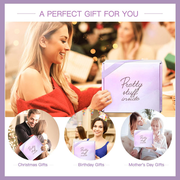 Gifts for Women Spa Lavender Bath Gifts Baskets for Women Mothers Day Gifts Birthday Gifts Relaxing Self Care Gift for Mom Her Auntie Sister