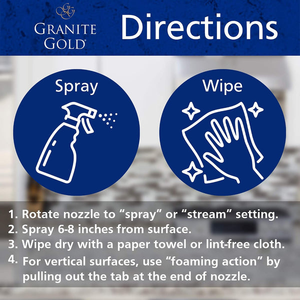 Granite Gold Daily Cleaner for Granite, Marble & Other Natural Stone & Quartz Surfaces, 32 Ounces 32 Fl Oz (Pack of 1)