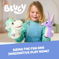 Bluey Unicorse & Bob Bilby Hand Puppet Plush Toys, 8-9”, 2-Pack | Soft deluxe fabric, embroidered details, perfect for toddler hands, imaginative