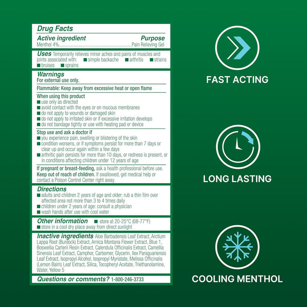 Biofreeze Gel Pain Relief, Knee & Lower Back Pain Relief, Arthritis Pain Reliever, Sore Muscle Relief, Neck Pain Relief, Cooling Joint Pain