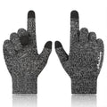 Achiou Winter Gloves for Men and Women, Touchscreen Soft Knit Gloves | Soft Knit Lining; 3-Finger Touchscreen; Anti-Slip Silicone Grip; Four-Way