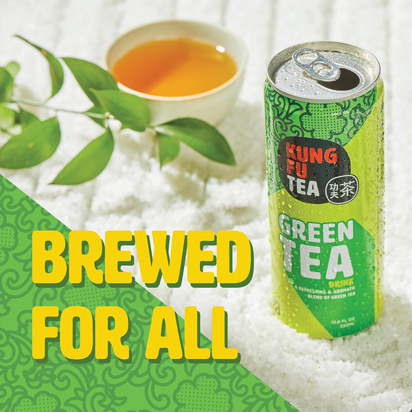 Kung Fu Tea Canned Green Tea Ã¢ÂÂ Lightly Sweetened Green Tea in a Can, Ready to Drink Ã¢ÂÂ All Natural, Premium Iced Tea Ã¢ÂÂ 10.8 Oz Cans,