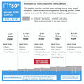 Arrow 508 Heavy Duty T50 1/2-Inch Leg Length, 3/8-Inch Crown, Staples for Upholstery, Construction, Furniture, Crafts, 1250 Count(Pack of 1) |