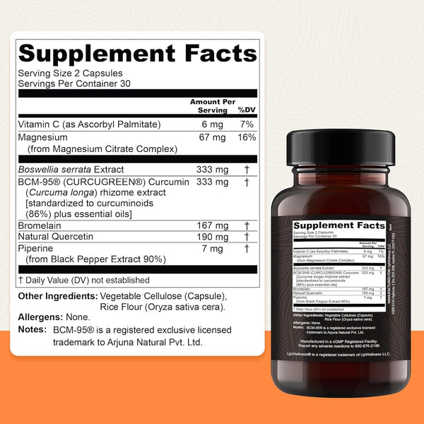 Golden Revive + Joint Support Supplement Featuring Turmeric with Black Pepper, Quercetin, and Magnesium- Turmeric Black Pepper Supplement - 6