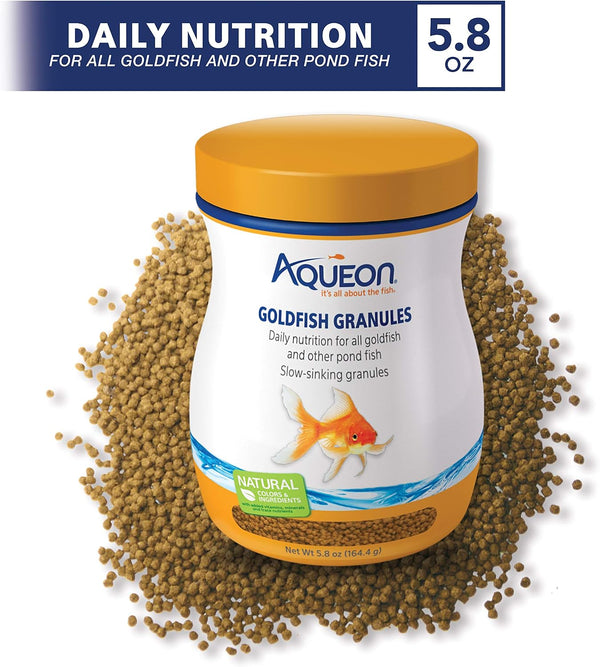 Aqueon Goldfish Fish Food Slow Sinking Granules, 5.8 oz 5.8 Ounce (Pack of 1)