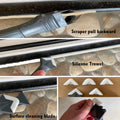 3 in 1 Silicone Caulking Tools（Stainless Steelhead）, Sealant Finishing Tool Grout Scraper, Reuse and Replace 5 Silicone Pads, Great Tools for