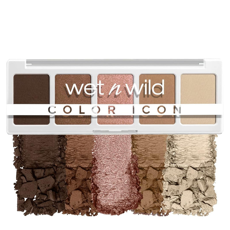 Wet N Wild Color Icon Eyeshadow Makeup 5 Pan Palette, Matte, Shimmer, Metallic, Long Wearing, Rich Buttery Pigment, Cruelty Free - Walking on