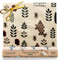BeePure Reusable Beeswax Food Wrap - Eco-Friendly, Sustainable Wrap Roll (15"x80") - Plant & Bee Pattern for Food Storage BP-ROLL-NATURE