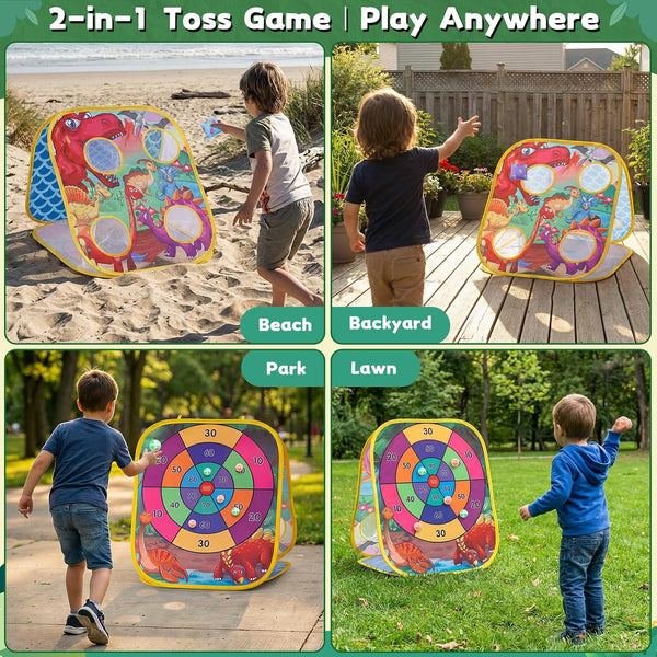 Bean Bag Toss Game for Kids - Cornhole Board Outdoor Toys for Toddlers -Party Activities Carnival Outside Yard Backyard Beach Lawn Games Toy for