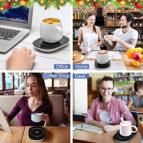 Coffee Mug Warmer for Desk with Auto Shut Off, Coffee Cup Warmer for Desk Office Home-Coffee Gifts Oval 4.8 inch