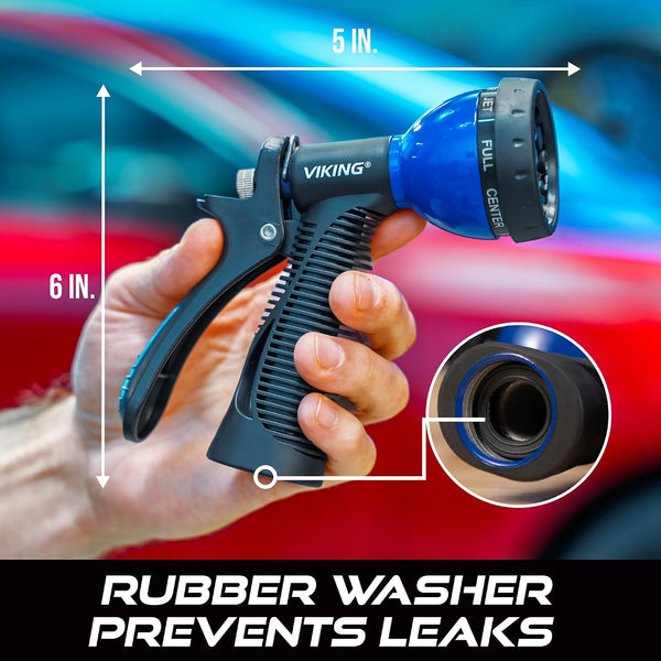 VIKING Garden Hose Nozzle with 8 Spray Patterns for Washing Cars 8 Pattern Hand Control