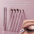 5Pcs Eye Makeup Brush Set, Portable Eyeshadow Brushes for Travel Case. | Basic eyeliner, angle, concealer, slanted eyebrow brush, recommended by