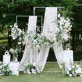 Wokceer White Wedding Arch Draping Fabric Backdrop Drapes Sheer 28.7"x 20FT 1 Panel White
