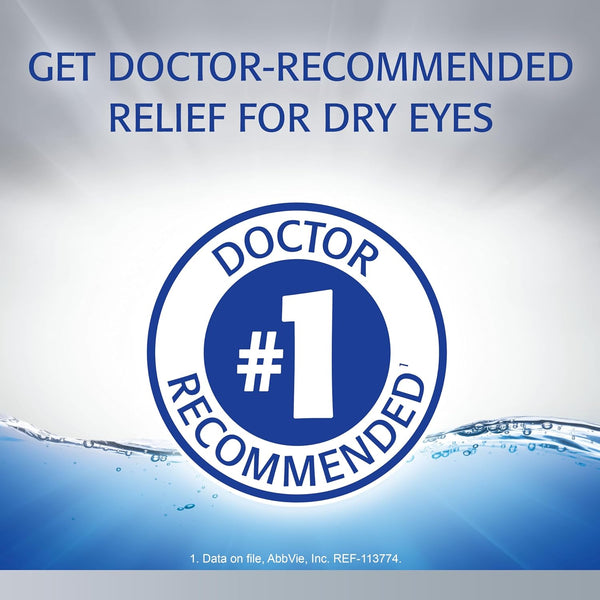 Refresh Optive Advanced Lubricant Eye Drops for Dry Eyes, 0.33 Fl Oz Sterile (2 Count)