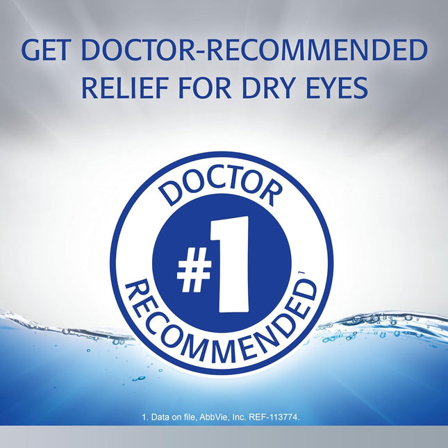 Refresh Optive Advanced Lubricant Eye Drops for Dry Eyes, 0.33 Fl Oz Sterile (2 