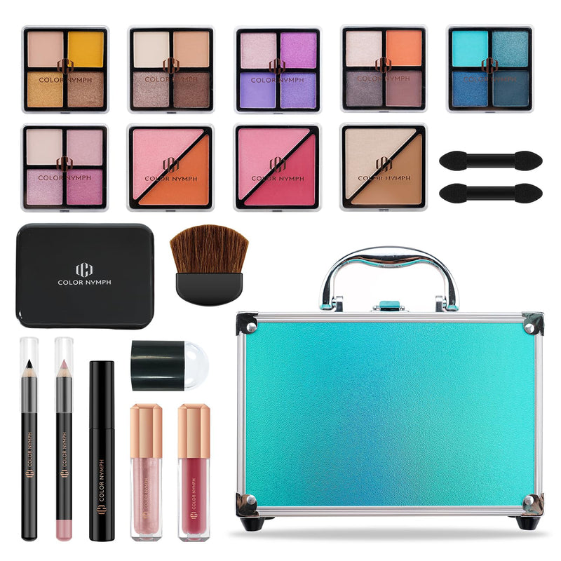 Color Nymph Girls Makeup Kit for Teens Make up Set for Beginners Mint Green | Versatile Colors & Buildable Beginner-Friendly, Gentle for Teen