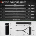 VEICK Resistance Bands, Exercise Bands, Workout Bands Set for Working Out with Handles for Men Women, Elastic Exercising Bands for Fitness Weights