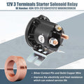 X AUTOHAUX Starter Solenoid Switch Relay Intermittent Duty Cycle 12 Volt DC Contactor 634-1261-212 Solenoid Control Relay Switch 3 Terminals for