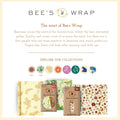 Bee'S Wrap Beeswax Wraps for Food - Honeycomb 3 Pack (S, M, L) Made in USA Reusable & Organic Food Wraps, Sandwich Wrap & Bowl Covers -